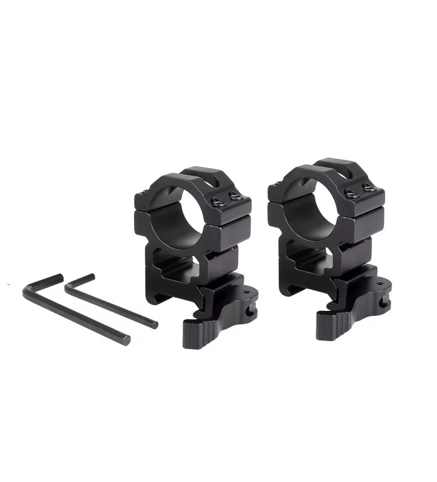 Colliers de fixation haut avec attache rapide pour lunette de tir rail 22 mm diamètre 30 mm