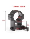 Colliers de fixation medium avec attache rapide pour lunette de tir rail 22 mm diamètre 30 mm