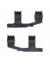 Monobloc déporté avec attache rapide pour rail Picatinny et lunette avec tube de 25.4 (1") et 30 mm
