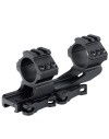 Monobloc déporté avec attache rapide pour rail Picatinny et lunette avec tube de 25.4 (1") et 30 mm