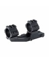 Monobloc déporté avec attache rapide pour rail Picatinny et lunette avec tube de 25.4 (1") et 30 mm