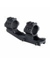 Monobloc déporté avec attache rapide pour rail Picatinny et lunette avec tube de 25.4 (1") et 30 mm