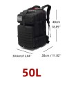 Sac à dos tactique 50 Litres noire