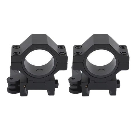 Colliers de fixation bas avec attache rapide pour lunette de tir rail 22 mm diamètre 25,4 / 30 mm