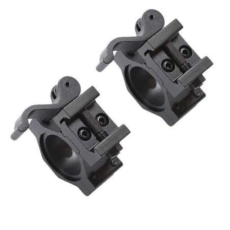 Colliers de fixation bas avec attache rapide pour lunette de tir rail 22 mm diamètre 25,4 / 30 mm