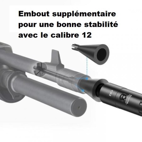 Collimateur de réglage Rouge calibre 0.177 jusqu'à calibre 12 avec chargeur