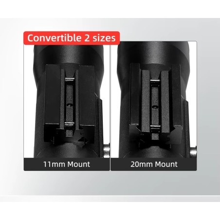 Red Dot 3x44 avec Zoom, Point Rouge et Vert – Rail 11/22 mm – Résistan
