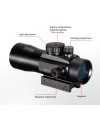 Red Dot 3x44 avec Zoom, Point Rouge et Vert – Rail 11/22 mm – Résistan