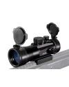 Red Dot 3x44 avec Zoom, Point Rouge et Vert – Rail 11/22 mm – Résistan