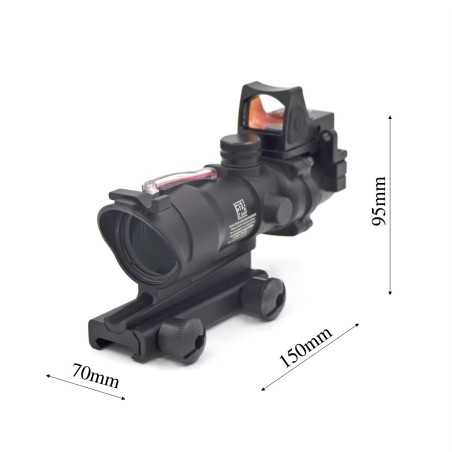 Viseur Point Rouge ACOG 4x32 avec Micro Red Dot RMR Amovible et Platin