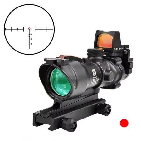 Viseur Point Rouge ACOG 4x32 avec Micro Red Dot RMR Amovible et Platin