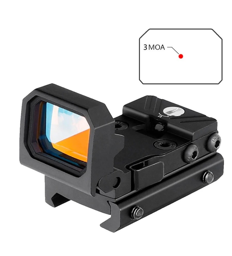 Viseur Point Rouge Mini Pliable Flip-Up – 3 MOA avec Montage Picatinny