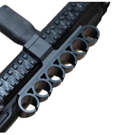 Porte-Cartouches Calibre 12 – 6 Slots pour Rail Picatinny | Cartouchiè