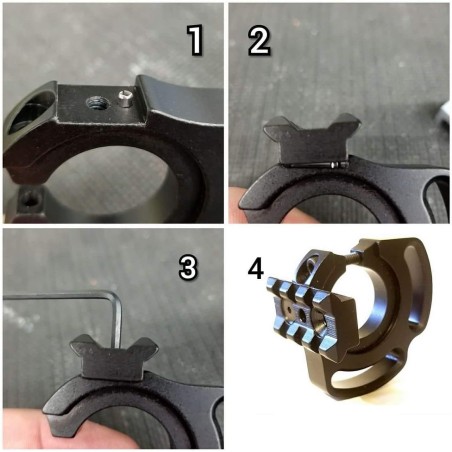 Montage Rail Picatinny + Attache Sangle 1" pour Fusil à Pompe – Alumin