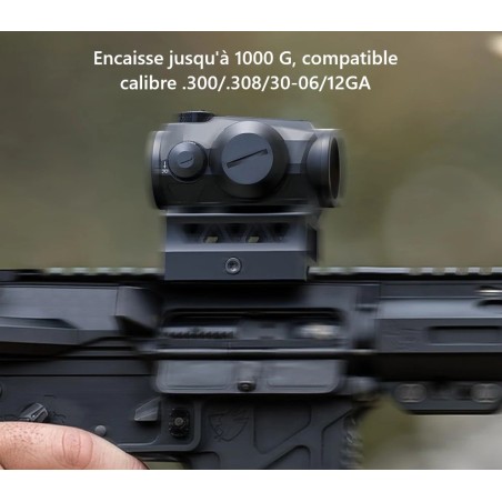 Red Dot MRS 2MOA pour tous calibres avec élévateur tunnel pour rail picatinny