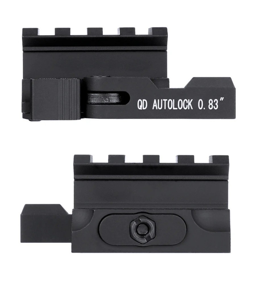 Monture Pour Lunette De Chasse : Adaptateur Rail Picatinny Pour Base Queue D'aronde, Avec Rallonge 11 Mm – Compatible Rails Tactiques 20 Mm