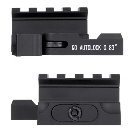 Réhausse de rail picatinny de 2,1 cm avec attache rapide