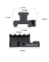 Réhausse de rail picatinny de 2,1 cm avec attache rapide