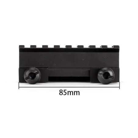 Réhausse de rail picatinny de 2,5 cm et 8,5 cm de long avec attache sans outil