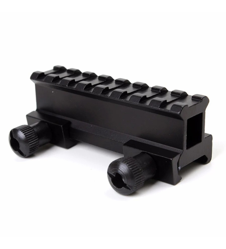 Réhausse de rail picatinny de 2,5 cm et 8,5 cm de long avec attache sans outil