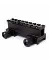 Réhausse de rail picatinny de 2,5 cm et 8,5 cm de long avec attache sans outil