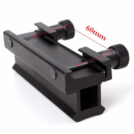 Réhausse de rail picatinny de 2,5 cm et 8,5 cm de long avec attache sans outil