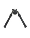 Bipied tactique rotatif et pivotant avec fixation attache rapide pour rail picatinny