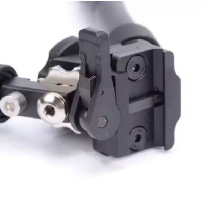 Bipied tactique rotatif et pivotant avec fixation attache rapide pour rail picatinny