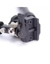 Bipied tactique rotatif et pivotant avec fixation attache rapide pour rail picatinny