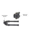 Bipied tactique rotatif et pivotant avec fixation attache rapide pour rail picatinny