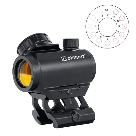 Red Dot 3MOA avec cercle 50MOA avec élévateur tunnel pour rail picatinny pour calibres de chasse (.300/.308/12GA etc)