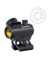 Red Dot 3MOA avec cercle 50MOA avec élévateur tunnel pour rail picatinny pour calibres de chasse (.300/.308/12GA etc)