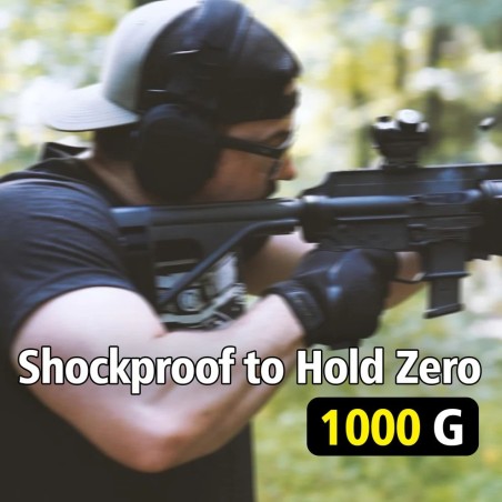 Red Dot 3MOA avec cercle 50MOA avec élévateur tunnel pour rail picatinny pour calibres de chasse (.300/.308/12GA etc)