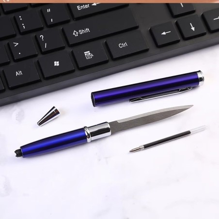 Stylo ouvre lettre lame cachés en acier inoxydable Coloris aux choix