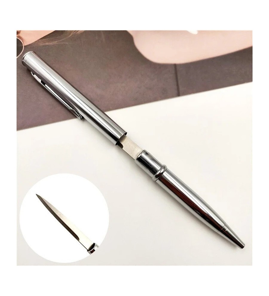 Stylo ouvre lettre lame cachés en acier inoxydable Coloris aux choix