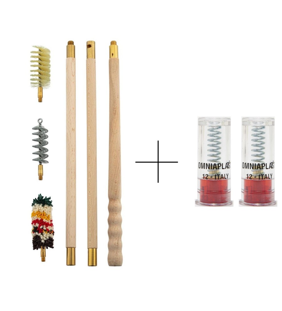 Kit de Nettoyage pour Fusil Calibre 12 – 3 Écouvillons + 2 Cartouches