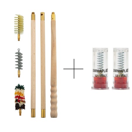 Kit de Nettoyage pour Fusil Calibre 12 – 3 Écouvillons + 2 Cartouches