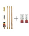 Kit de Nettoyage pour Fusil Calibre 12 – 3 Écouvillons + 2 Cartouches