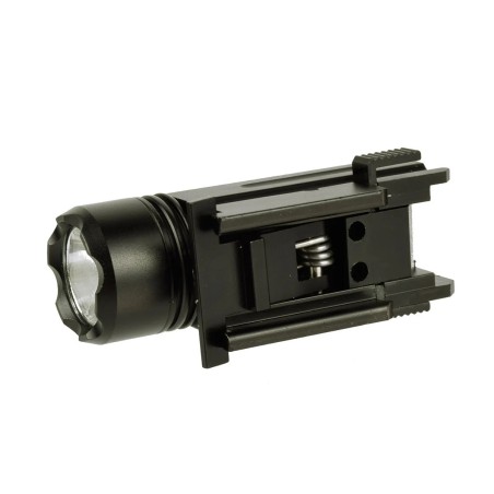 Lampe tactique strobo / zoom pour rail picatiny avec pile rechargeable