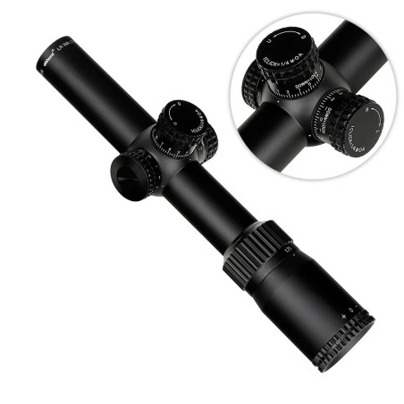 Lunette 1,75-10x24 LR WA SFP tube de 30 mm et colliers aux choix