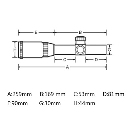 Lunette 1,75-10x24 LR WA SFP tube de 30 mm et colliers aux choix