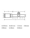 Lunette 1,75-10x24 LR WA SFP tube de 30 mm et colliers aux choix