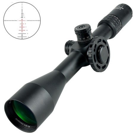 Lunette de tir 5-25x50 FFP pour calibre jusqu'à .308 avec colliers aux choix