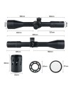 Lunette de tir 5-25x50 FFP pour calibre jusqu'à .308 avec colliers aux choix