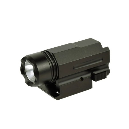 Lampe tactique strobo / zoom pour rail picatiny avec pile rechargeable