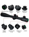 Lunette de tir 10-40x50 SFP réticule lumineux avec colliers aux choix