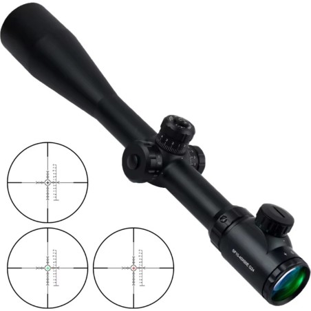 Lunette de tir 10-40x50 SFP réticule lumineux avec colliers aux choix