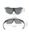 Lunette de protection avec 4 verres interchangeables dont un polarisé