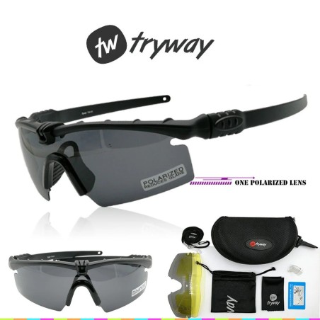Lunette de protection avec 4 verres interchangeables dont un polarisé
