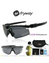 Lunette de protection avec 4 verres interchangeables dont un polarisé